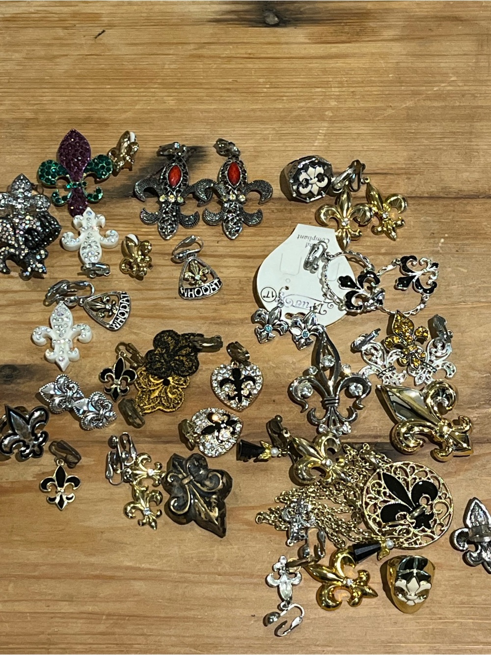 Mystery Bag. Seven from this group of fleur-de-lis items. NOLA Saints fans look!
